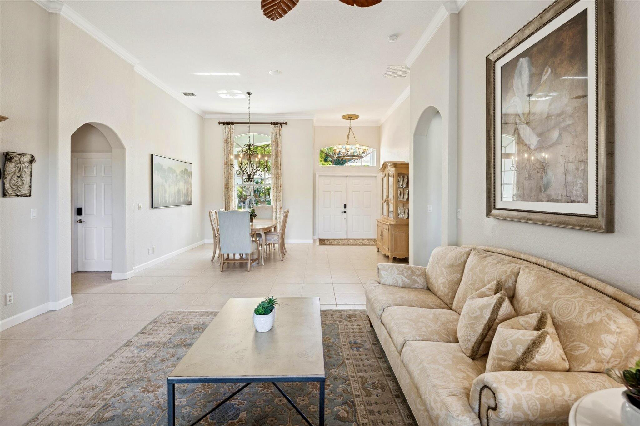 7299 Serrano Terrace Delray Beach, FL 33446 - Photo 7 of 39 a living room with furniture and wooden floor