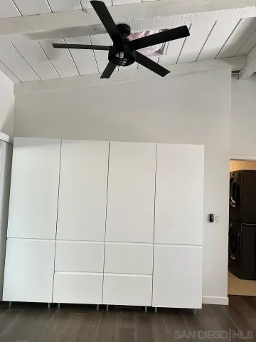 a utility room with closet