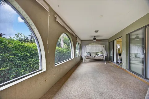 a view of a city from a balcony