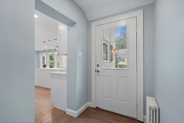 wooden floor in a room