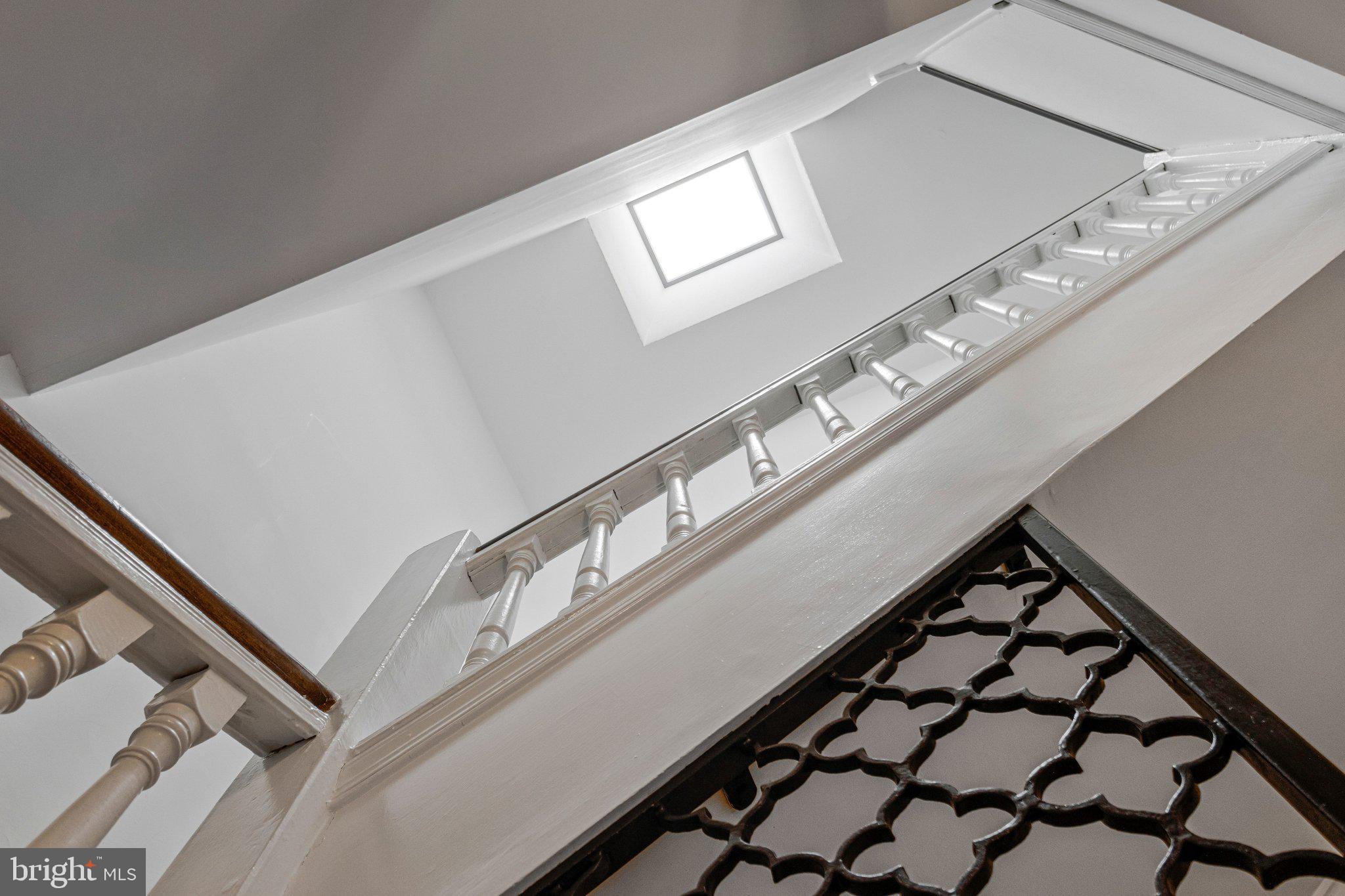 511 2nd Street Southeast Washington, DC 20003 - Photo 17 of 32 Skylight above winding stairs w/metal details.