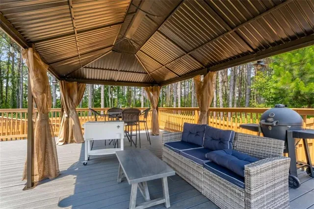 a outdoor space with patio lots of furniture