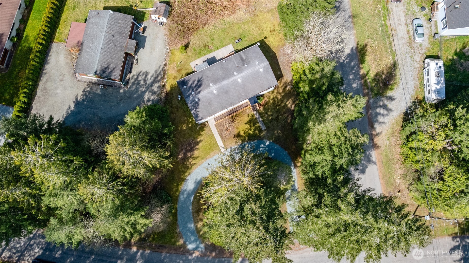 42041 Cedar Street Concrete, WA 98237 - Photo 31 of 33 an aerial view of residential house with outdoor space and trees all around
