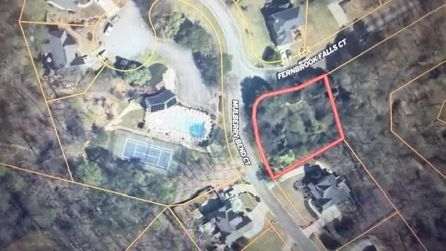 a bird view of house with outdoor space