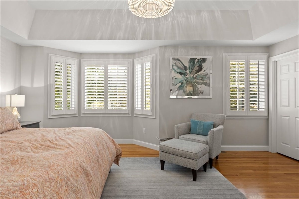 923 Lagrange Street, Unit 923 Boston, MA 02132 - Photo 21 of 32 a spacious bedroom with a bed and wooden floor