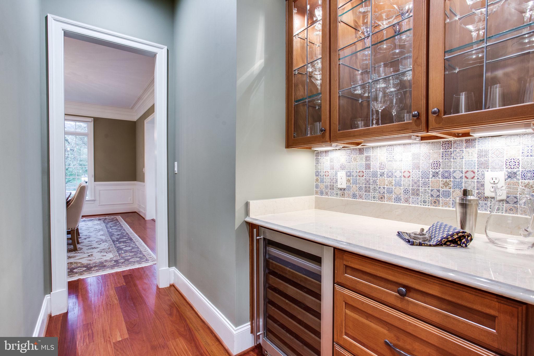 10464 Springvale Meadow Lane Great Falls, VA 22066 - Photo 17 of 103 Butler Pantry w/ convenient wine fridge