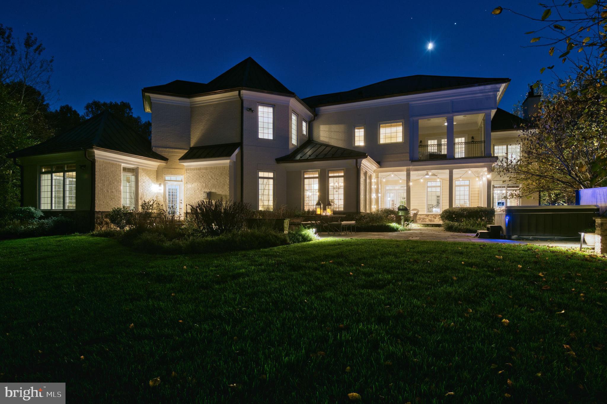 10464 Springvale Meadow Lane Great Falls, VA 22066 - Photo 5 of 103 Rear elevation at night
