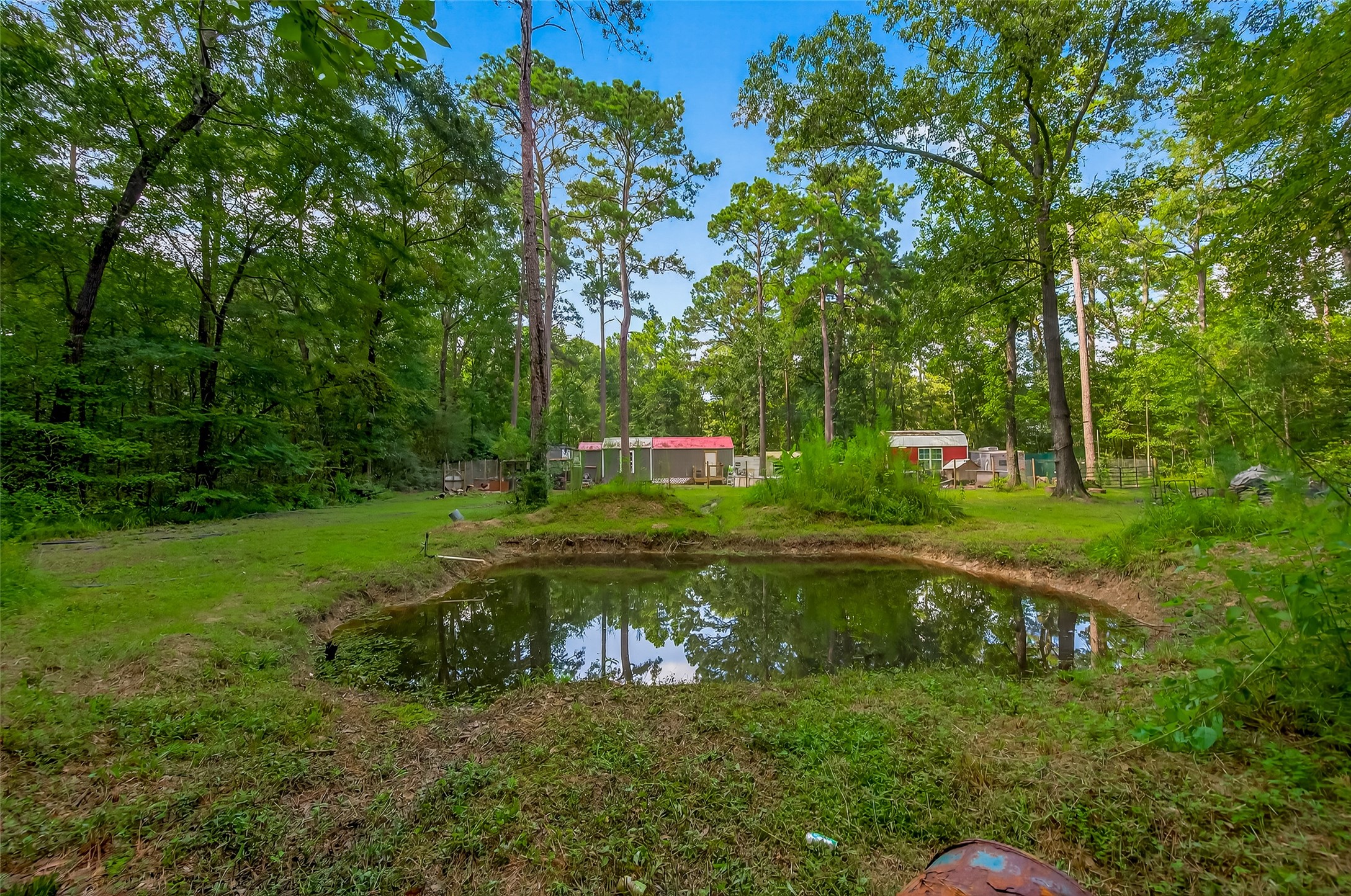 200 Our Road Shepherd, TX 77371 - Photo 39 of 46 a garden view with a fountain