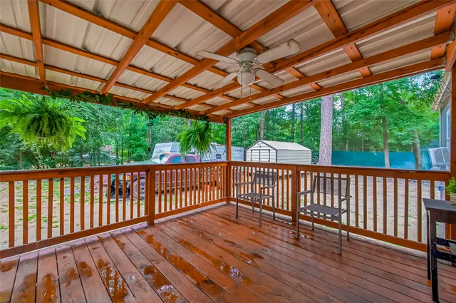 a view of a roof deck