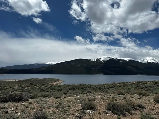 a view of mountain with lake view