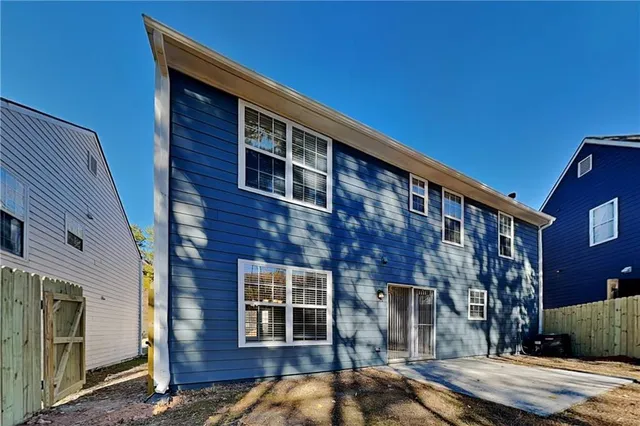 a front view of a building with street