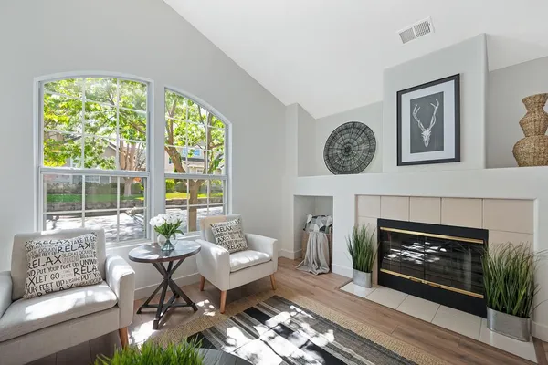 a kitchen with cabinets and stainless steel appliances