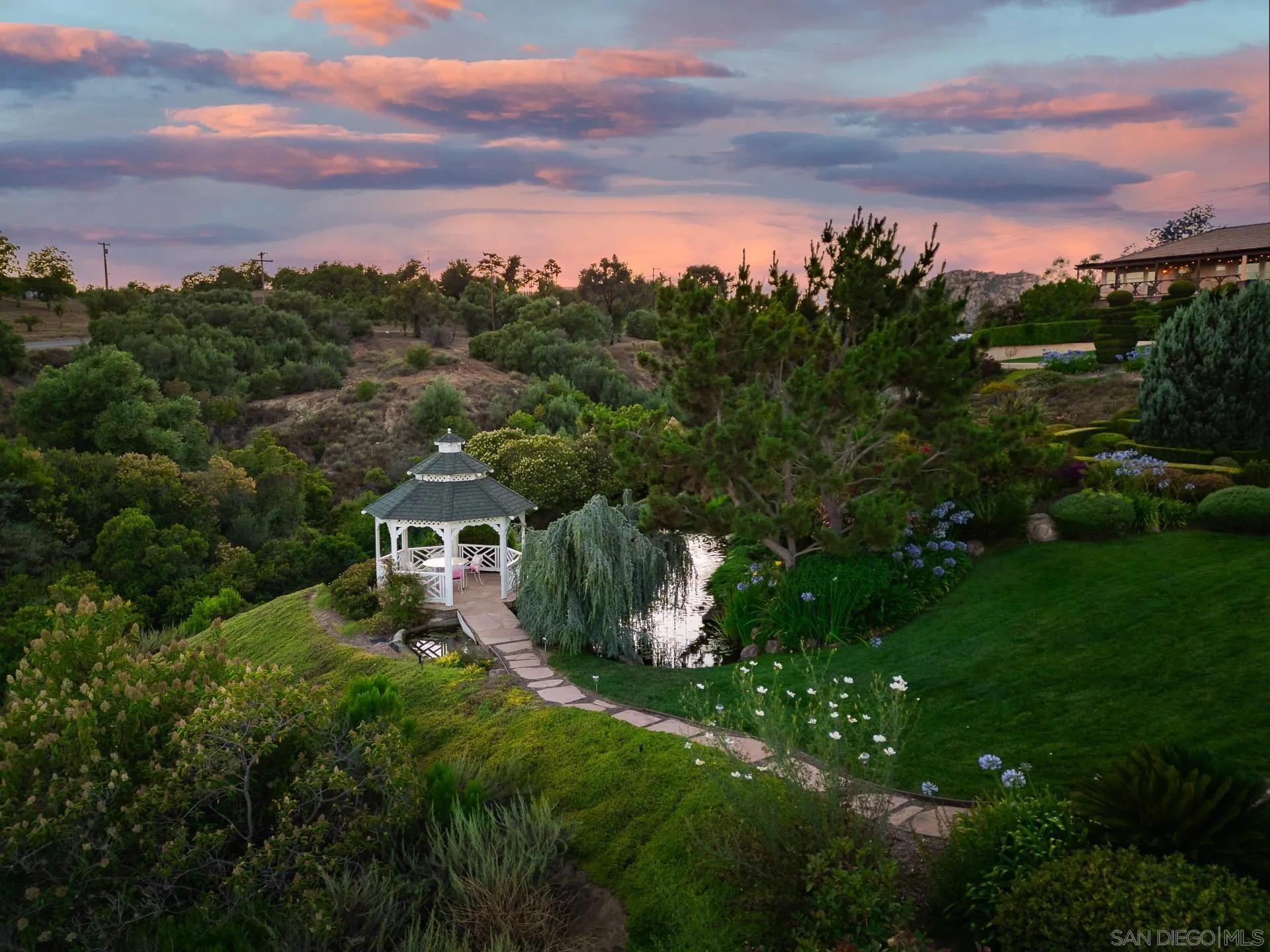 4241 Via El Dorado Fallbrook, CA 92028 - Photo 8 of 64 a aerial view of a house with a yard