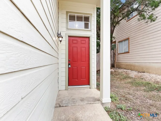 a view of front door of house