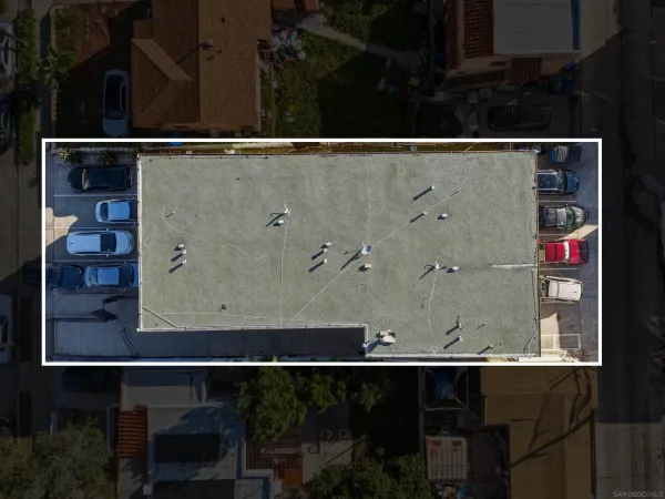 an aerial view of a city