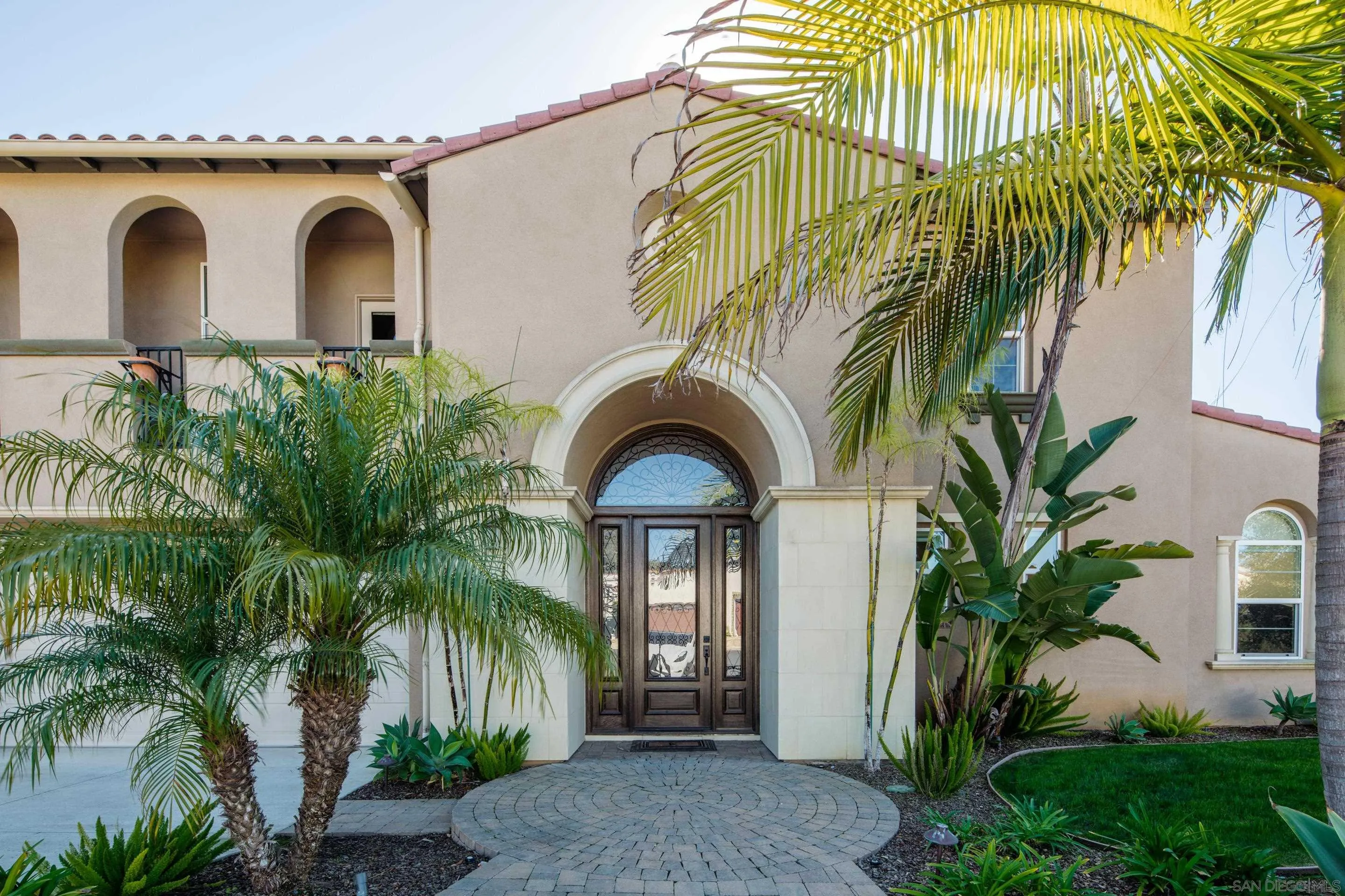 a front view of a house with balcony
