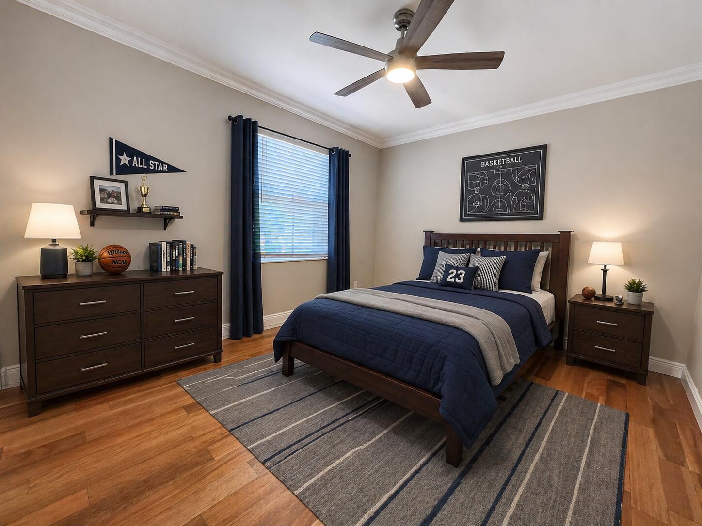 13196 Southwest 29th Street Miramar, FL 33027 - Photo 64 of 71 a bedroom with a bed and a night stand