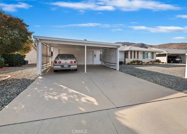 a car parked in front of a house