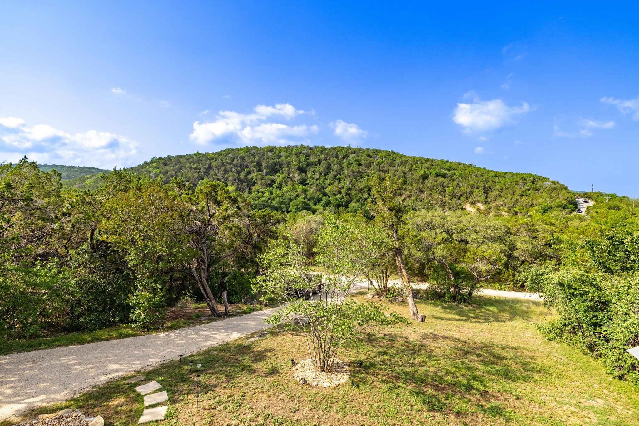 13566 Bullick Hollow Road Austin, TX 78726 - Photo 31 of 32 a view of a large yard with green space and a building in the background