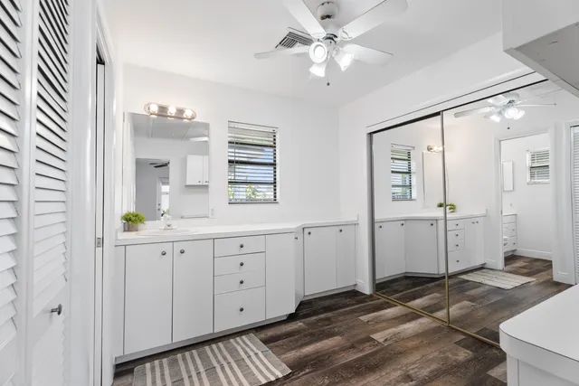 a view of a bedroom with closet area