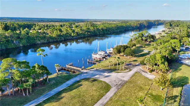 a view of a lake with a mountain in the background