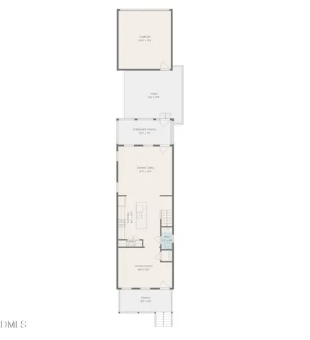 an aerial view of a house with garden space and lake view