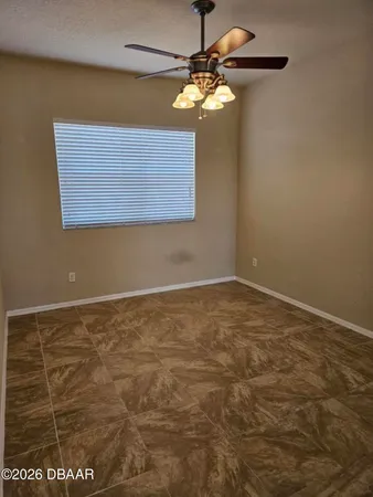 a view of empty room with garage