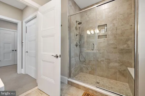 a view of a room with rack on the wall