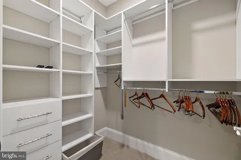 a view of a room with racks