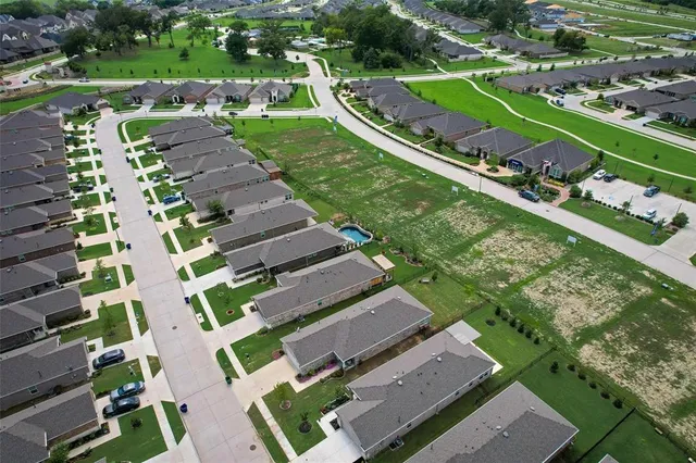 an aerial view of a city