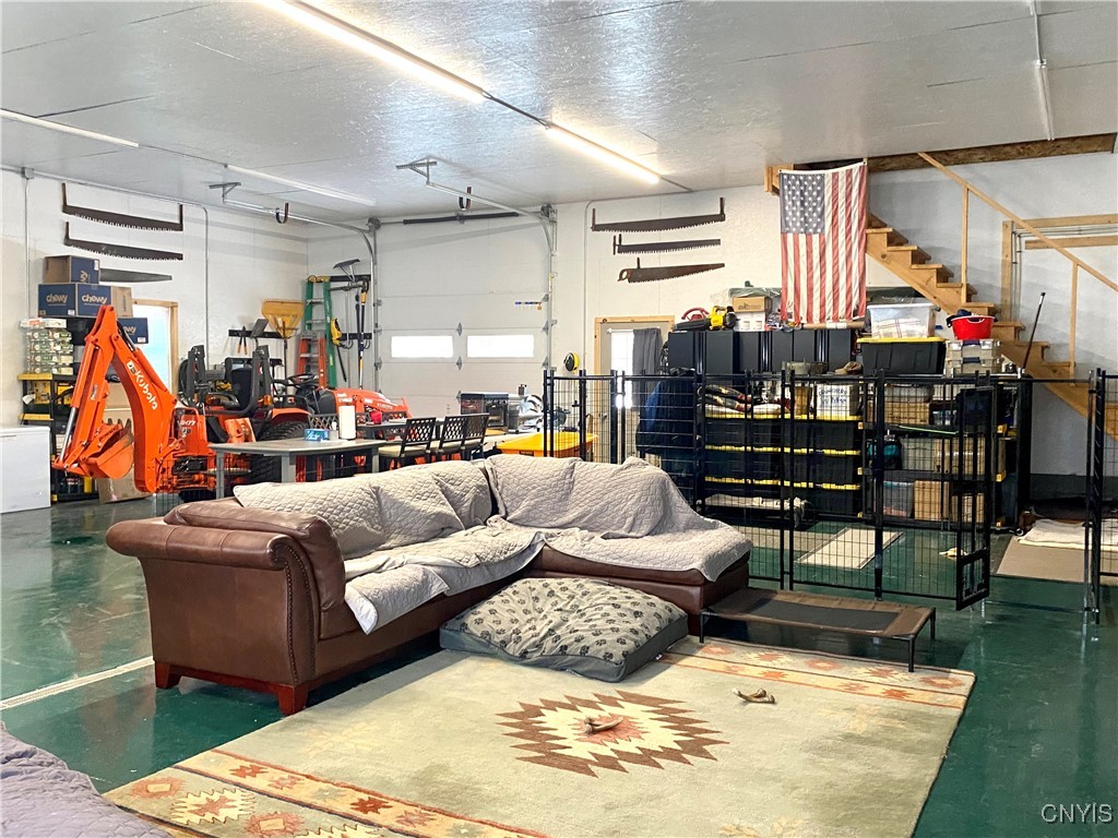 8805 Lane Road Ellisburg, NY 13650 - Photo 46 of 49 Expansive, insulated, heated garage with 2nd floor