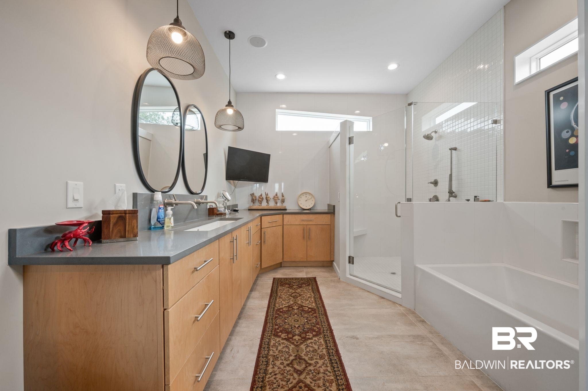 3840 Cotton Way Orange Beach, AL 36561 - Photo 27 of 75 Bathroom featuring tile patterned flooring, vanity, and independent shower and bath