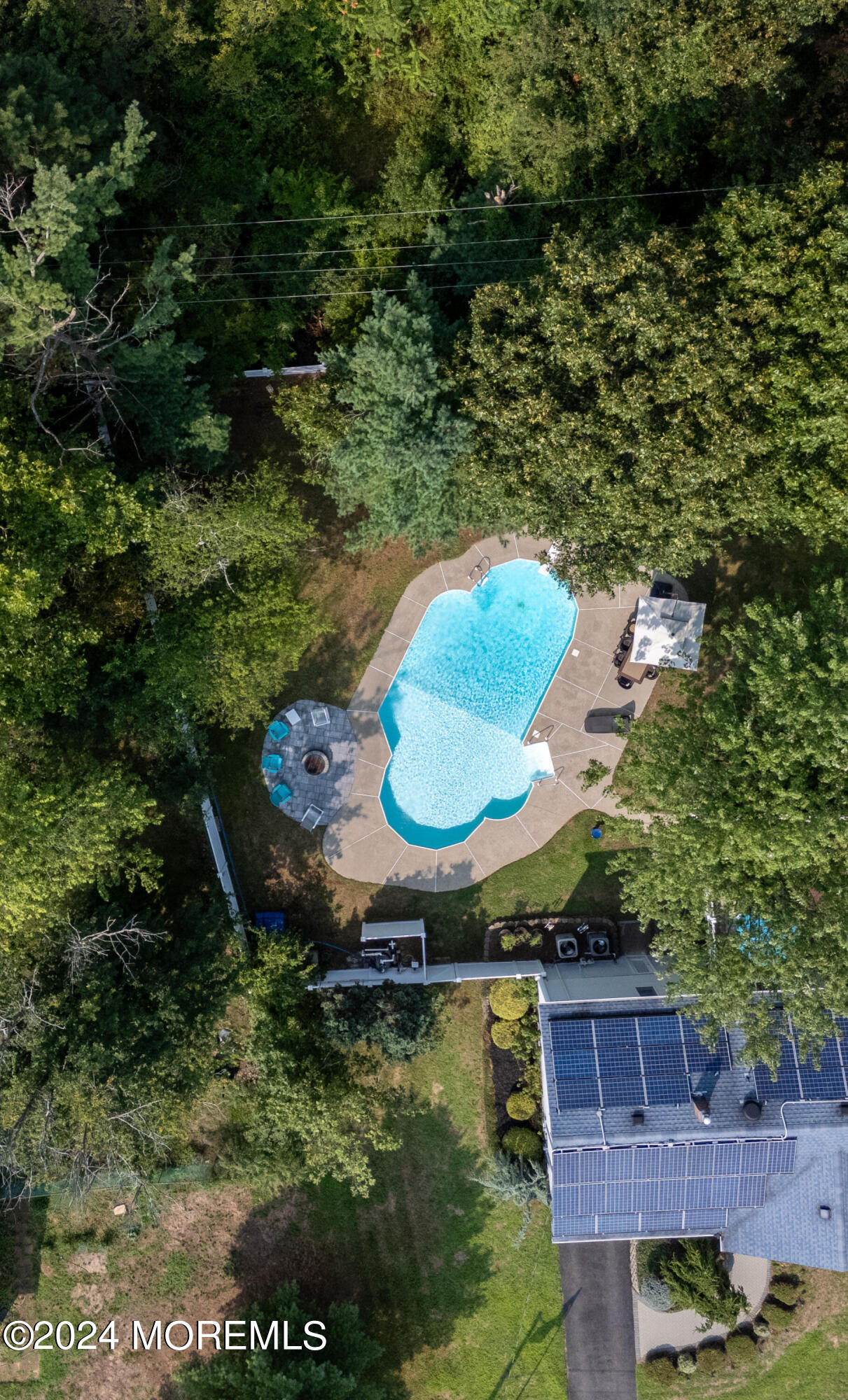 28 Chestnut Hill Road Howell, NJ 07731 - Photo 46 of 48 an aerial view of a house with a yard and lake view