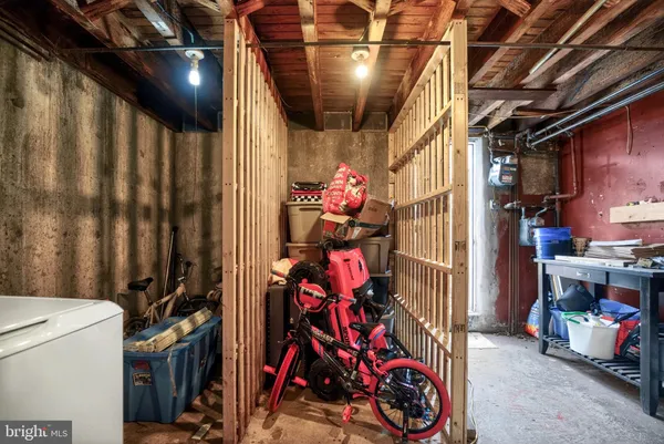 a view of storage and utility room