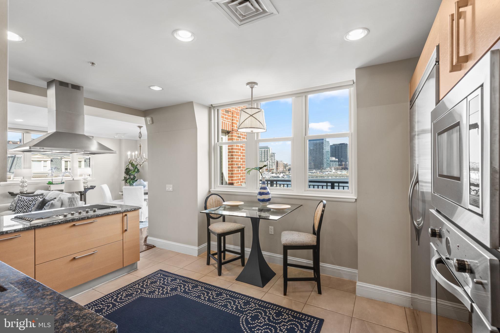 801 Key Highway, Unit P62 Baltimore, MD 21230 - Photo 4 of 39 Gourmet Kitchen with Views of the Harbor