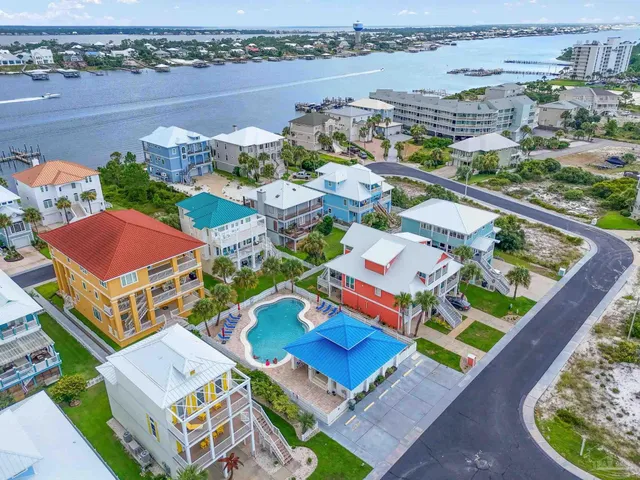 an aerial view of a city