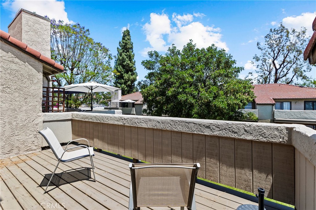 10151 Arrow Route, Unit 6 Rancho Cucamonga, CA 91730 - Photo 13 of 24 a view of a chairs and tables in the balcony
