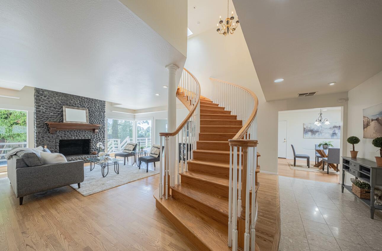 175 Tamarack Drive Aptos, CA 95003 - Photo 12 of 54 a living room with furniture and a fireplace