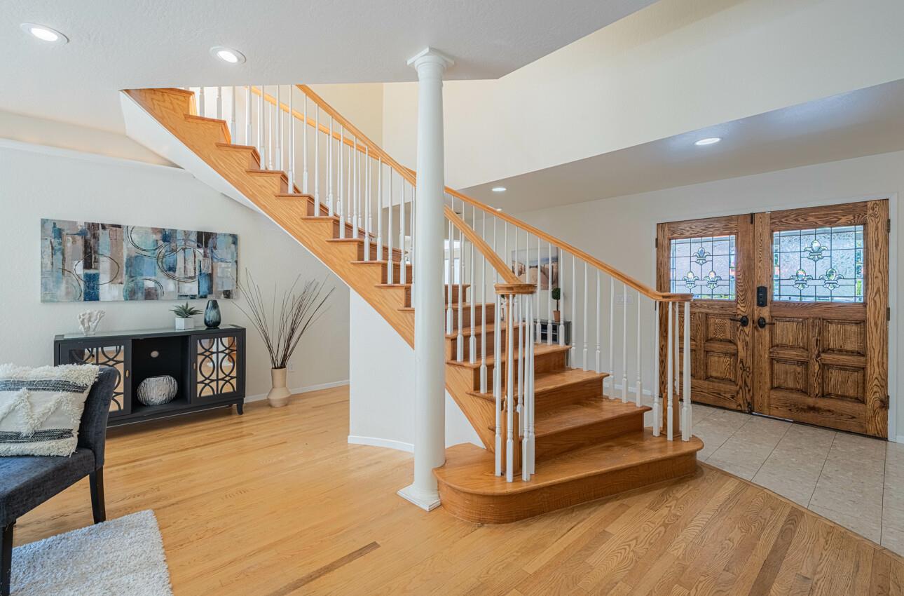 175 Tamarack Drive Aptos, CA 95003 - Photo 9 of 54 a view of entryway and hall with wooden floor