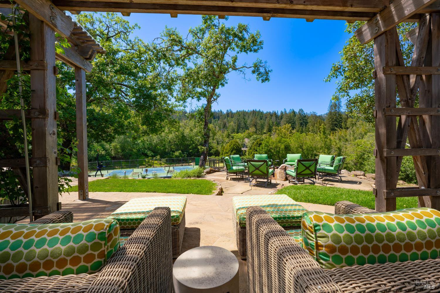 4500 Redwood Road Napa, CA 94558 - Photo 35 of 86 a view of a backyard with sitting area