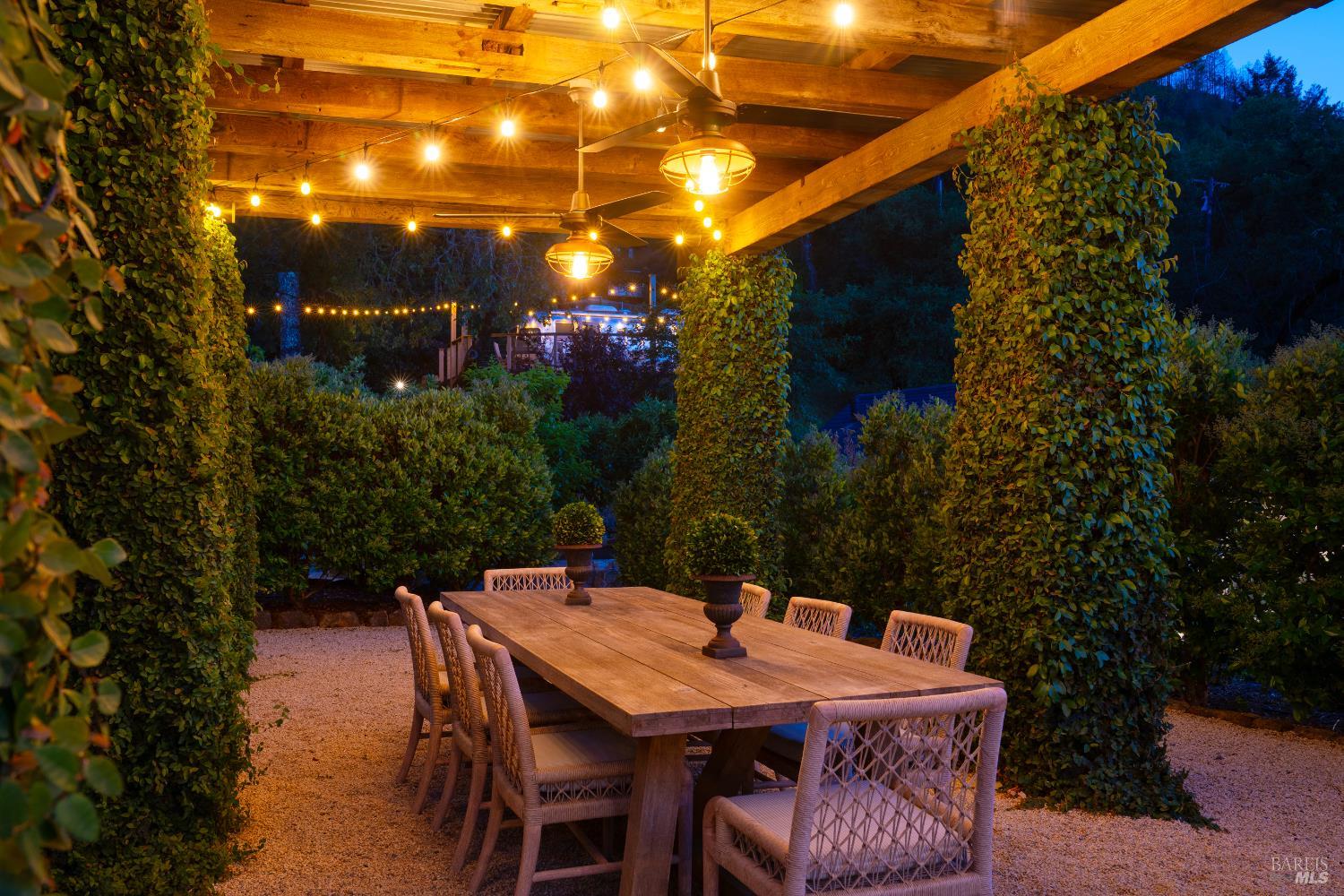 4500 Redwood Road Napa, CA 94558 - Photo 85 of 86 a outdoor dining space with furniture and city view