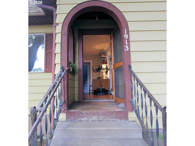a view of livingroom form hallway