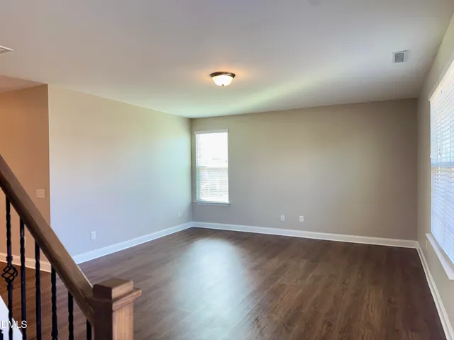 an empty room with an entryway