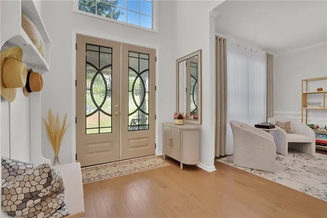 view of living room and window