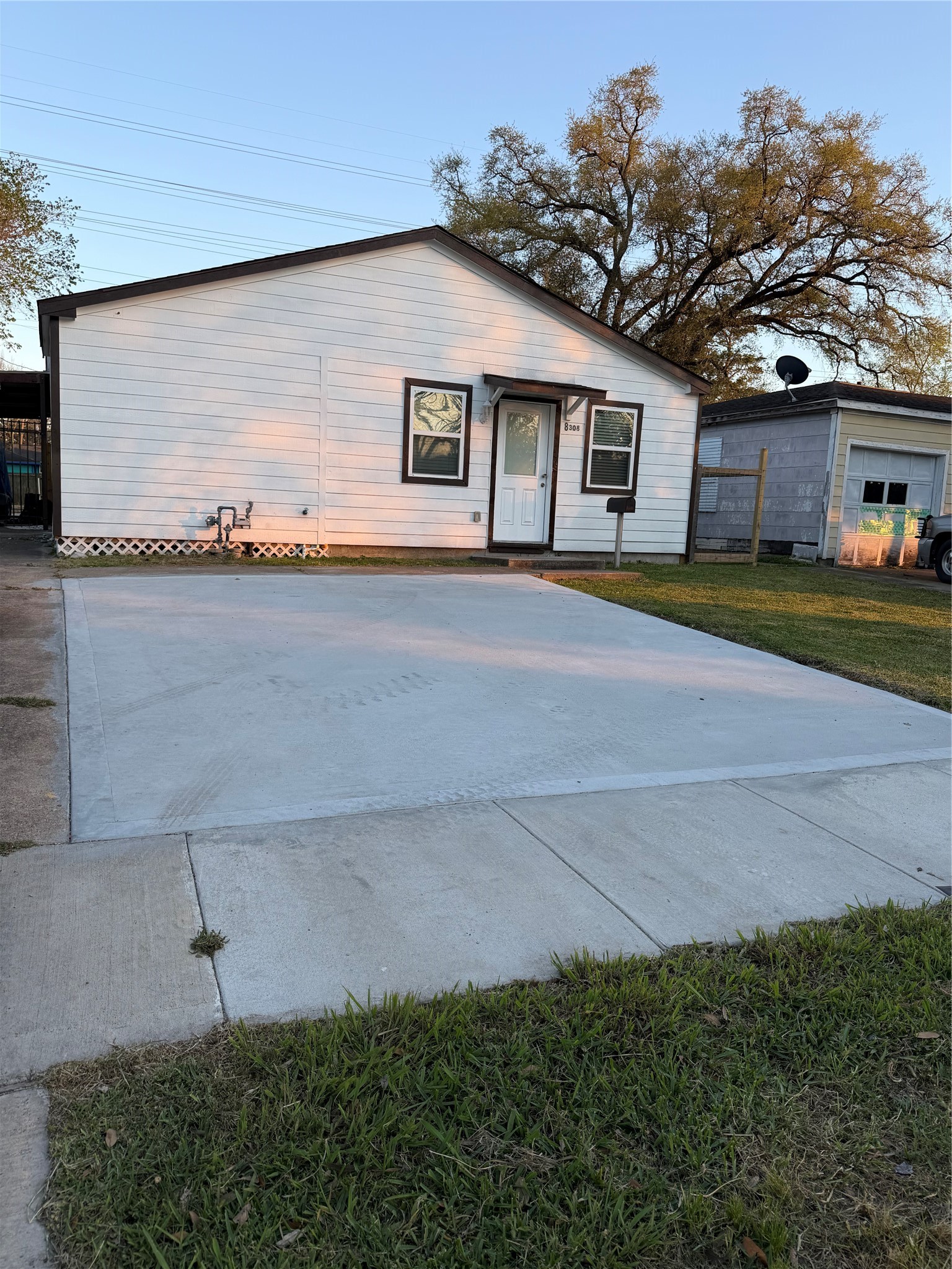 Front view of the home