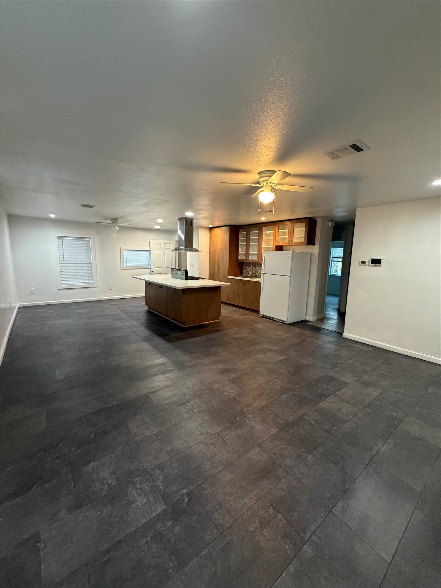 8308 Lenore Street Houston, TX 77017 - Photo 5 of 23 Full view of the inviting open floor concept in the home, connecting the living, kitchen, and dining areas.