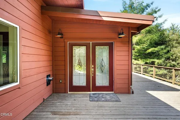 a view of front door of house
