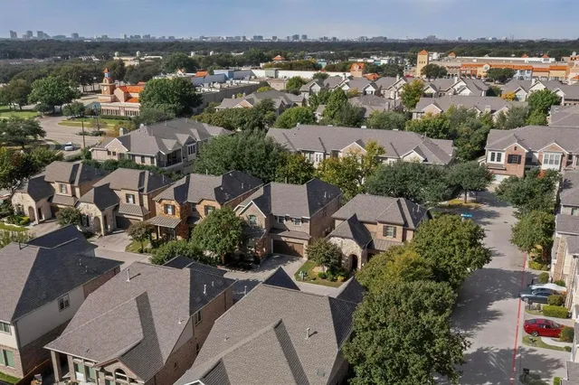 an aerial view of multiple house