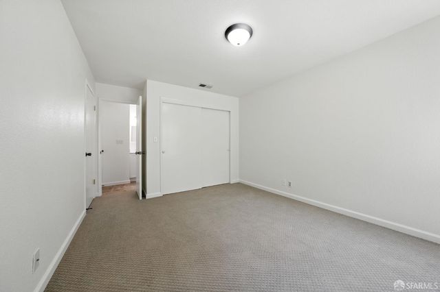 an empty room with an entryway
