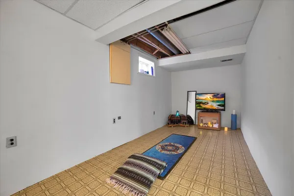 a room with furniture and a table